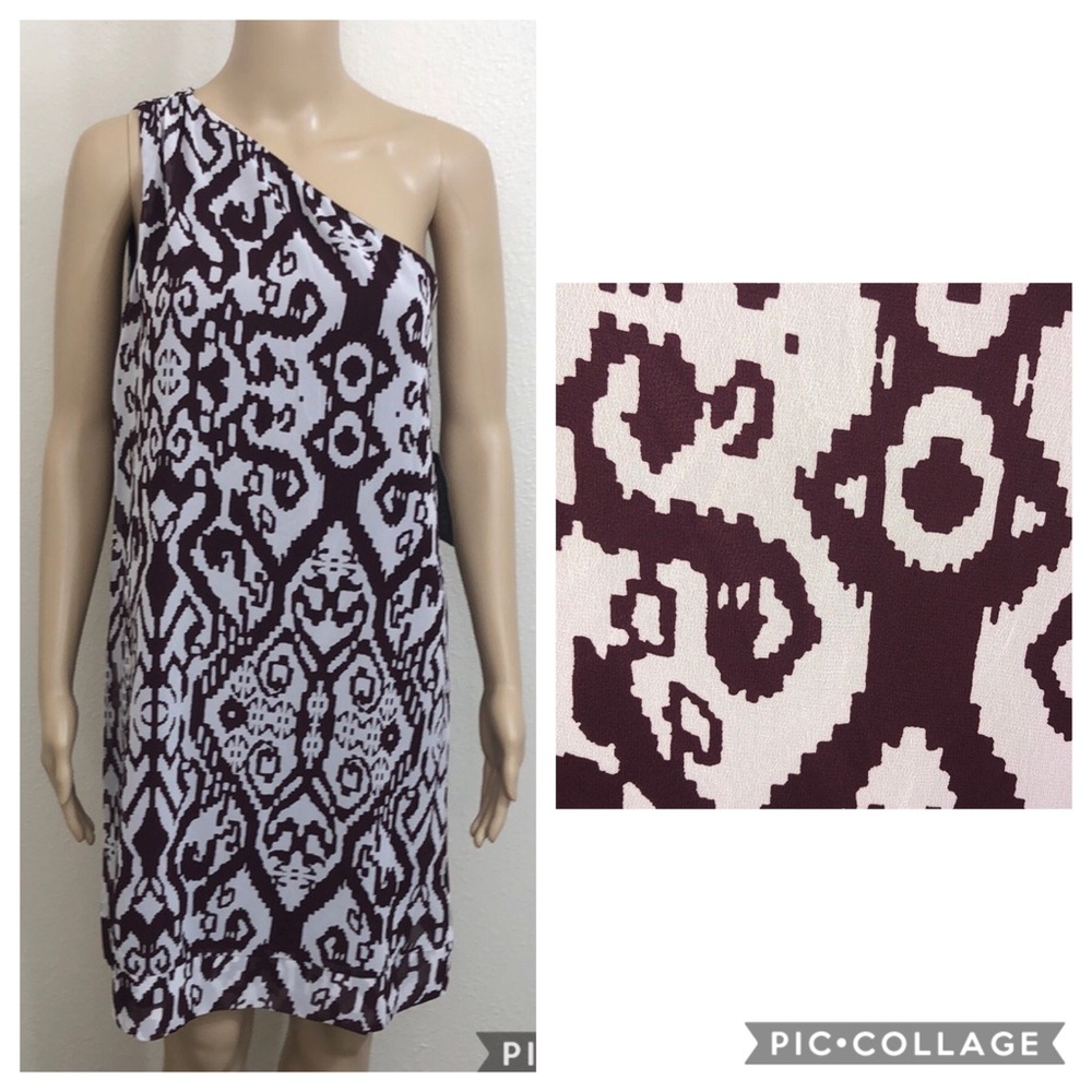 🆕 Eva Mendes One Shoulder Geometric Dress